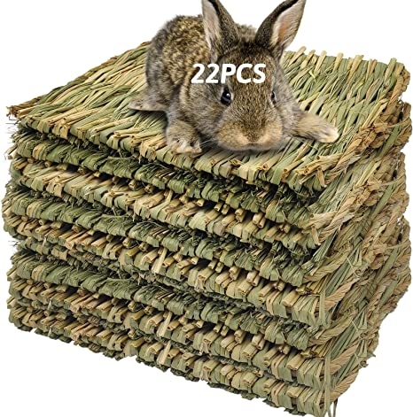 Woven grass mats are a great way to keep your rabbit's nails short.